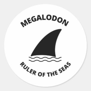 Megalodon Classic Round Sticker