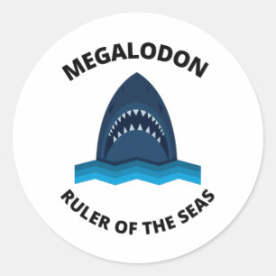 Megalodon Classic Round Sticker