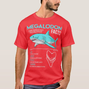 Megalodon Facts Giant Diver Save the Sharks Shark T-Shirt