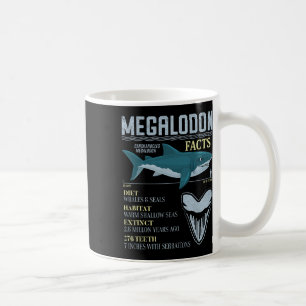 Megalodon Facts Meg Prehistoric Shark Tooth Fossil Coffee Mug