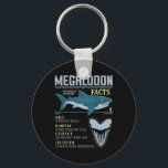 Megalodon Facts Meg Prehistoric Shark Tooth Fossil Key Ring<br><div class="desc">Megalodon Facts Meg Prehistoric Shark Tooth Fossil Lover</div>