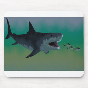 Megalodon Shark Attack Mousepad