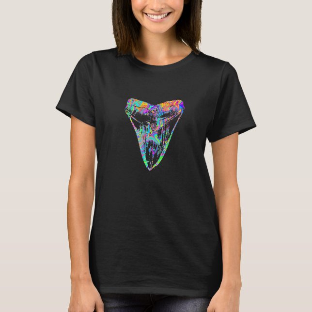 Megalodon Shark Tooth Meg Fossil Sharks Teeth Coll T-Shirt (Front)