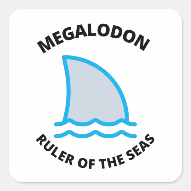 Megalodon  square sticker (Front)