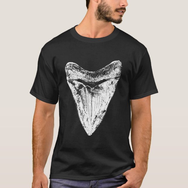 Megalodon Tooth Shark Meg Sharks Fossil Th T-Shirt (Front)