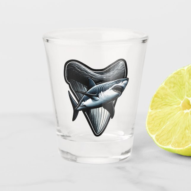 Megalodon Tooth Shot Glass (Front)