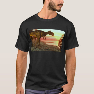 Megalosaurus dinosaur walking towards the ocean T-Shirt