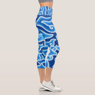 Megamendung-Batik-Pattern-  Zazzle_Growshop. Capri Leggings