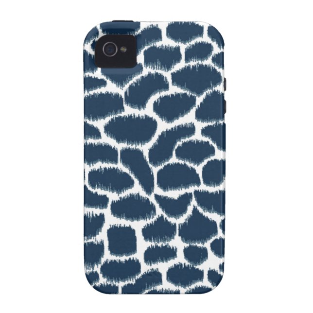 Megan Adams Animal Print Ikat Navy Case-Mate iPhone Case (Back)