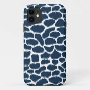 Megan Adams Animal Print Ikat Navy iPhone 11 Case