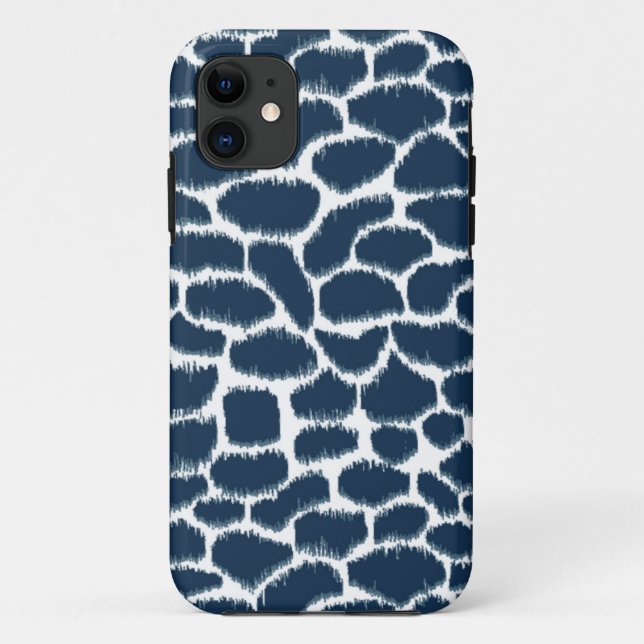 Megan Adams Animal Print Ikat Navy Case-Mate iPhone Case (Back)