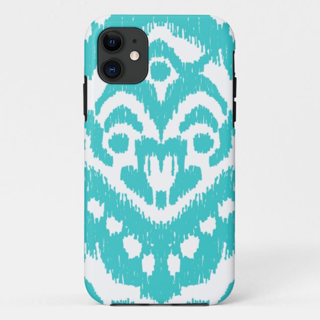 Megan Adams Zig Zag Ikat- turquoise Case-Mate iPhone Case (Back)