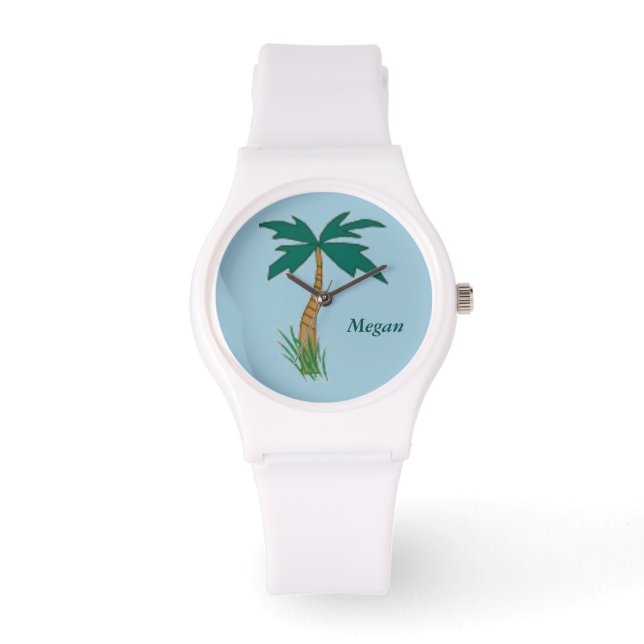 Megan Custom Name Sporty Silicon Watch (Front)
