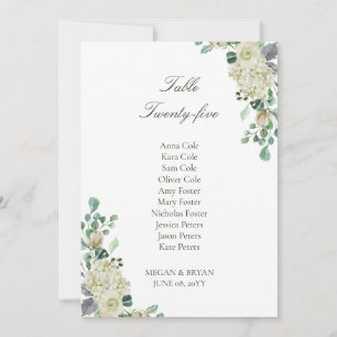 Megan Elegant Wedding Table Seating Chart Card