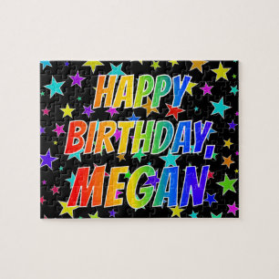 "MEGAN" First Name, Fun "HAPPY BIRTHDAY" Jigsaw Puzzle