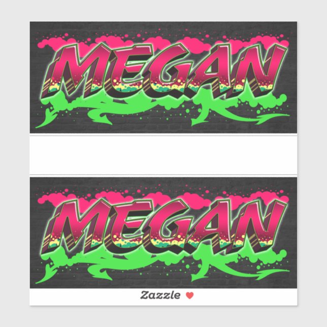 Megan First Name Name Graffiti Decal Sticker (Sheet)