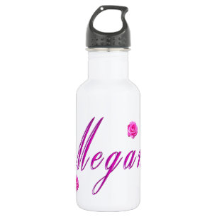 Megan Girl Name Logo, 532 Ml Water Bottle
