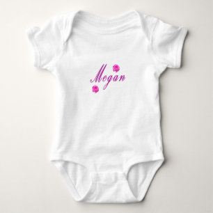 Megan Girls Name Logo, Baby Bodysuit
