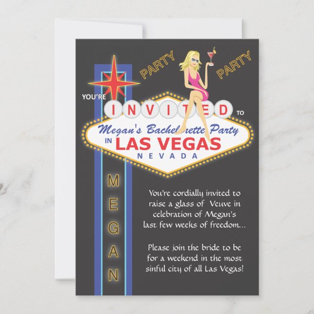 Megan_Girls Night Out Bachelorette Invitation (Front)