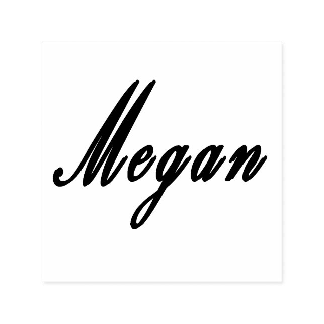 Megan, Name Logo, Self-inking Stamp (Design)