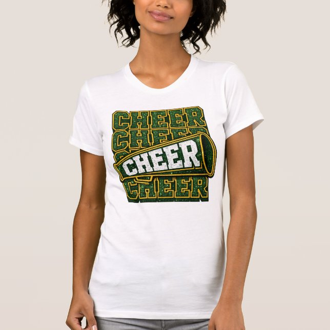 Megaphone Cheer Funny Sport Cheerleader T-Shirt (Front)