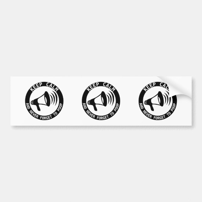 Megaphone: Keep Calm And Never Forget Bumper Sticker (Front)