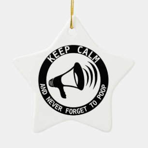 Megaphone: Keep Calm And Never Forget Ceramic Ornament