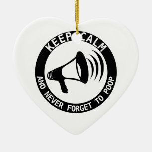 Megaphone: Keep Calm And Never Forget Ceramic Tree Decoration