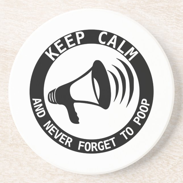 Megaphone: Keep Calm And Never Forget Coaster (Front)