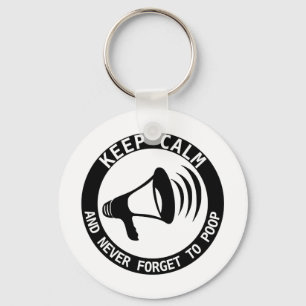 Megaphone: Keep Calm And Never Forget Key Ring