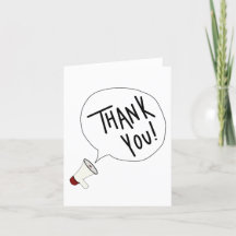 Megaphone Thank You Card