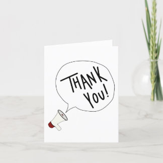 Megaphone Thank You Card