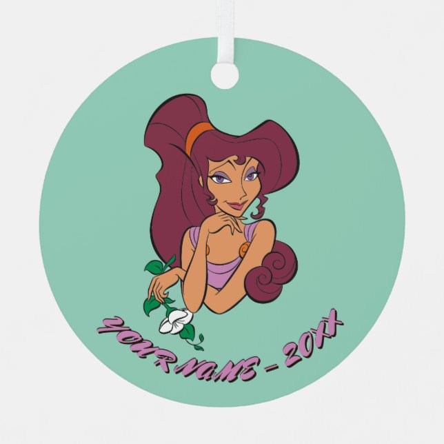 Megara Goddess at Heart Metal Ornament (Front)
