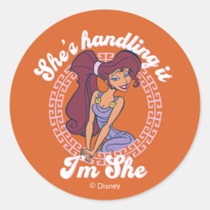 Megara - She's Handling It, I'm She Classic Round  Classic Round Sticker