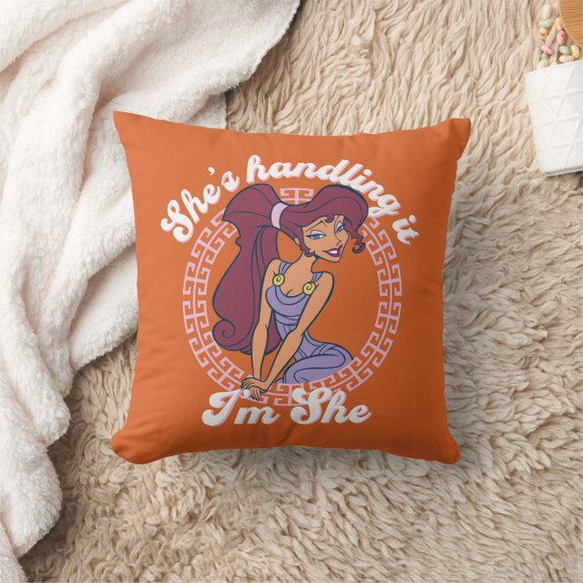 Megara - She's Handling It, I'm She Throw Pillow (Blanket)