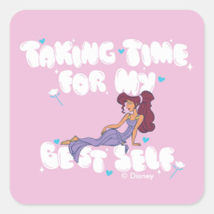 Megara - Taking Time For My Best Self Square Stick Sticker
