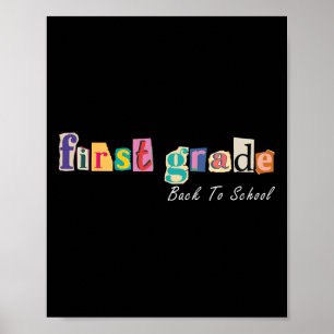 Megazine Letter First Grade Teacher Kids Back To S Poster