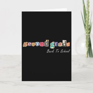 Megazine Letter Second Grade Teacher Kids Back To Card