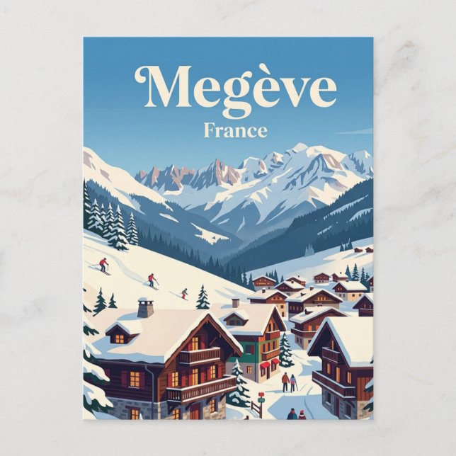 Megève, France Postcard (Front)