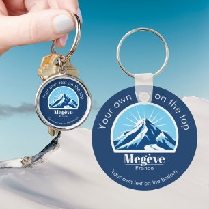 Megève France ski resort gift Key Ring