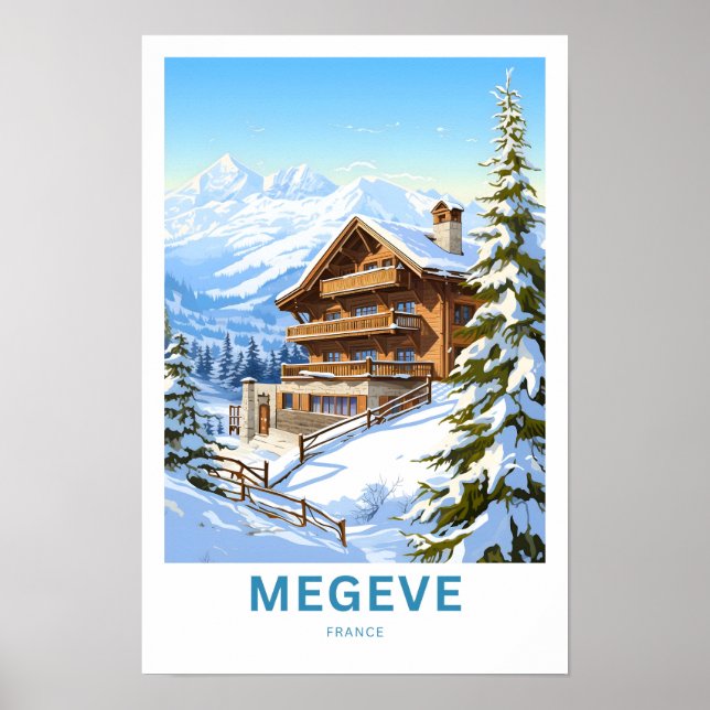 Megeve France Travel Print (Front)