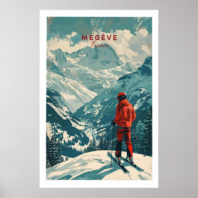Megève Ski Poster - France 1 (Front)