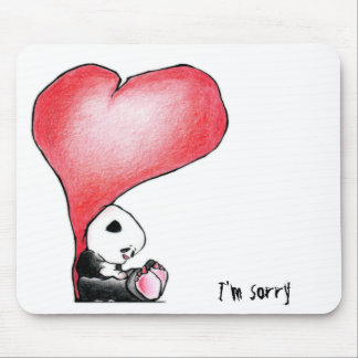 Megg: A cute panda - heart, I'm sorry Mouse Pad