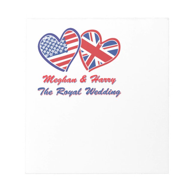 Meghan and Harry The Royal Wedding Notepad (Front)