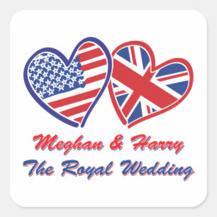 Meghan and Harry The Royal Wedding Square Sticker