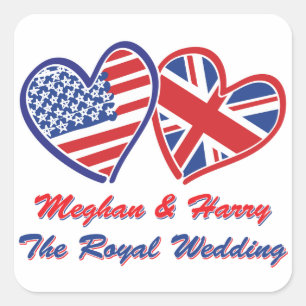 Meghan-and-Harrys Wedding Square Sticker