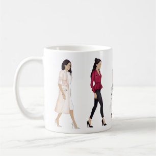 Meghan Markle Marching Fashion Figures Mug