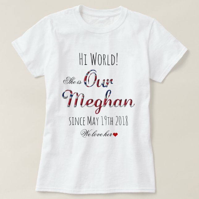 Meghan Markle Prince Harry Royal Wedding May 19th T-Shirt (Design Front)