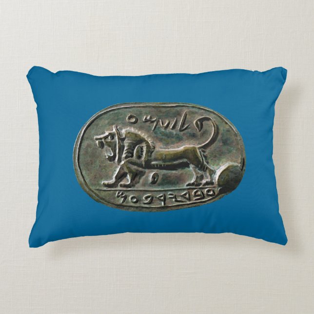 Megiddo Seal Decorative Cushion (Front)