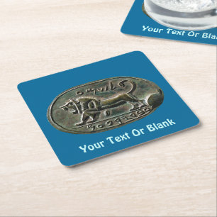 Megiddo Seal Square Paper Coaster